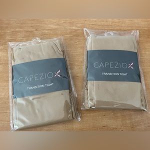 Lot of 2 CAPEZIO Transition Tights Style# 1626W Caramel Size S/M NIP